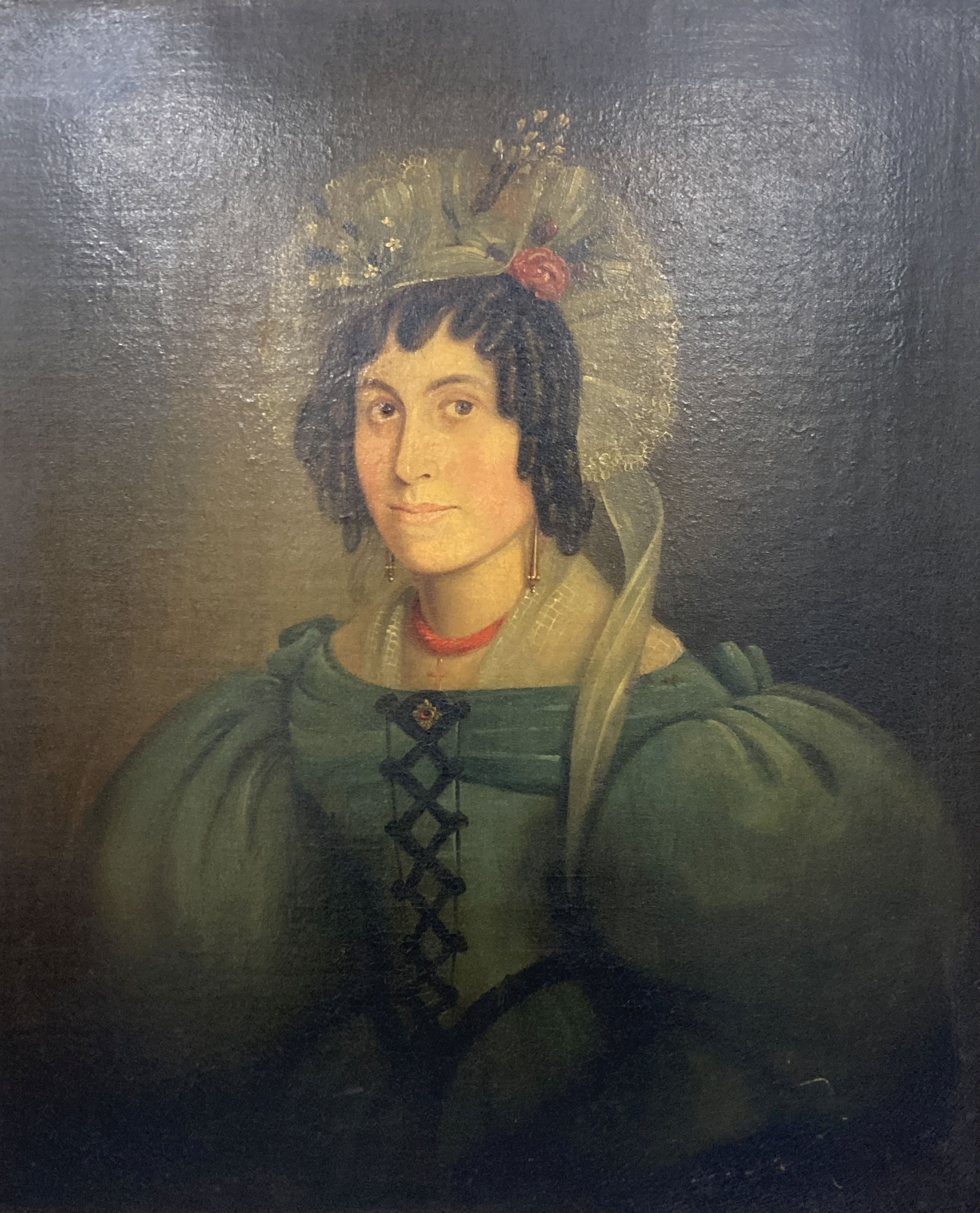 English School (19th century), Half-length portrait of a lady, oil on canvas, 73 x 60cm